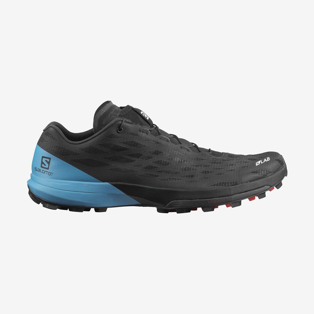 Salomon Israel S/LAB XA AMPHIB 2 - Mens Trail Running Shoes - Black/Blue (WTMV-30169)